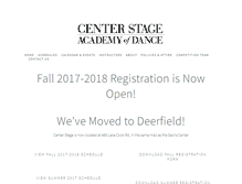 Tablet Screenshot of centerstageacademydance.com